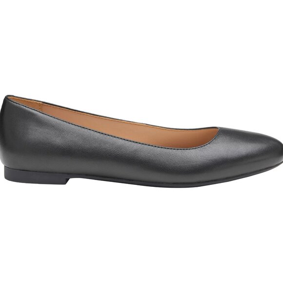 NEW JOHNSTON AND MURPHY Leather Delanie Ballet Flats  black for women 725 3j7 - Picture 1 of 7